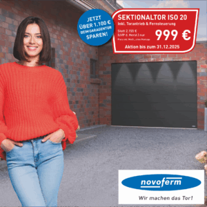 Sicherung von Garage und Haus mit modernem Sektionaltor in Brilon.